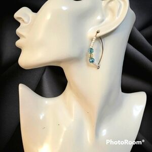 3/$30 HANDMADE Czech Glass Crystal Beaded Hoop Earrings